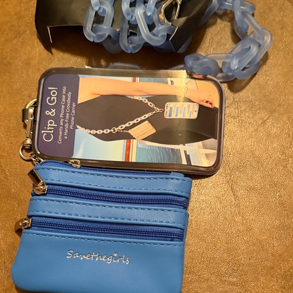 The Girls Sky Blue Phone Case with Chain